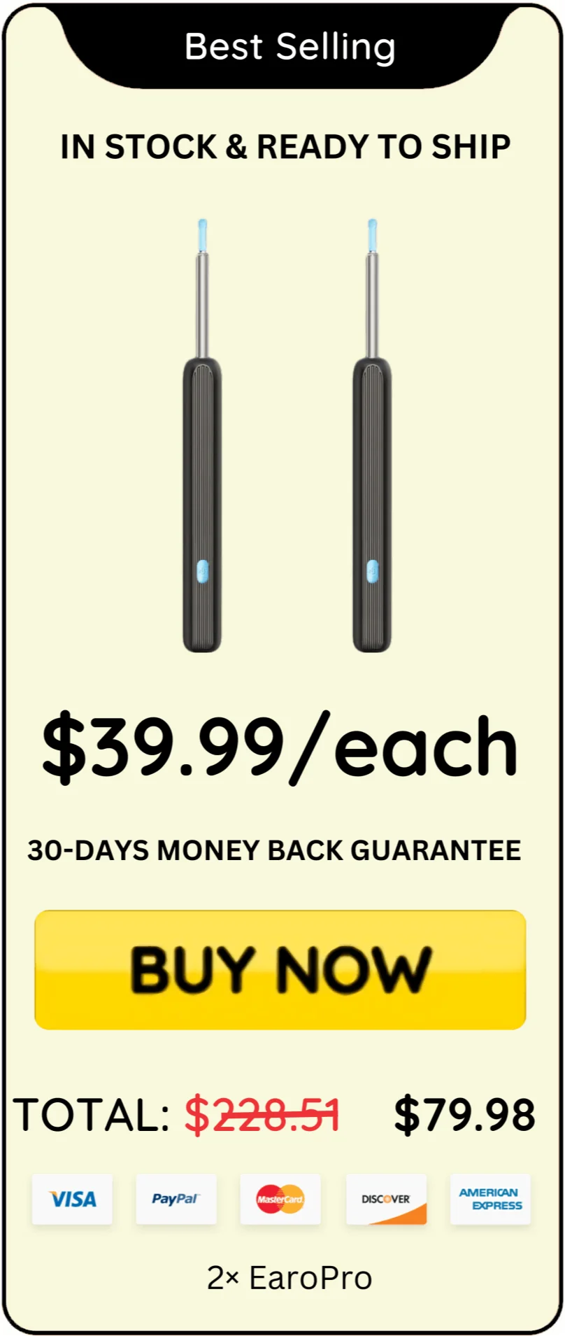 earopro 2 piece price